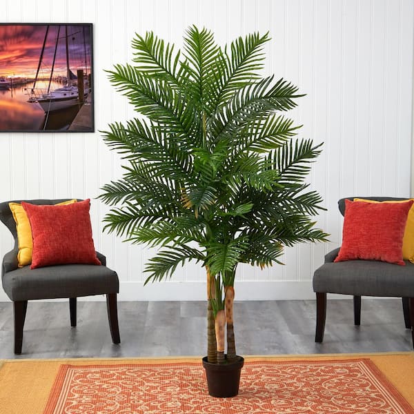 Nearly Natural 6 ft. Areca Palm Artificial Tree (Real Touch)