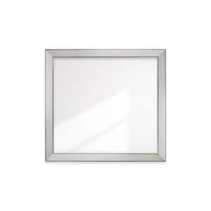 Mod Euro Silver Wide Framed Wall Mirror 40 in. W x 43 in. H