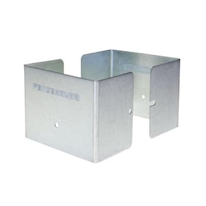 Fence Armor Galvanized Steel Fence Post Guard 4 in. L x 4 in. W x 3 in ...