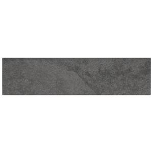 Cascade Ridge Slate Matte 3 in. x 12 in. Glazed Ceramic Bullnose Trim Tile (0.2357 sq. ft./Piece)