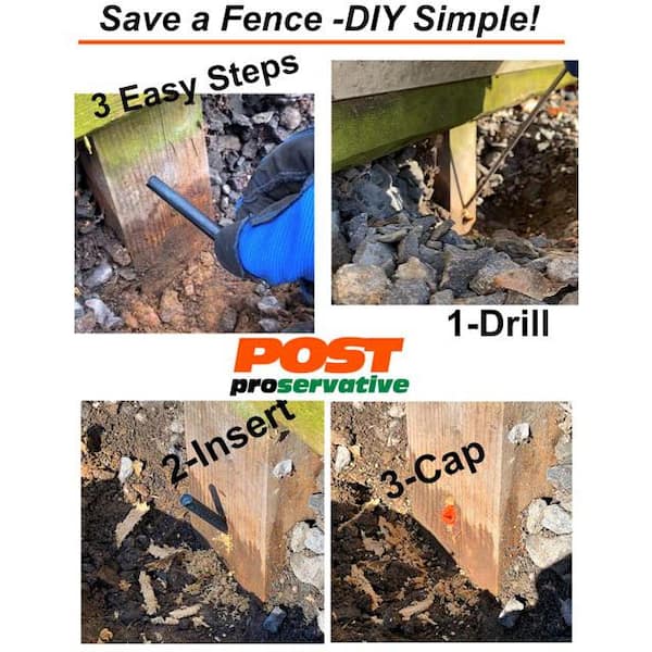 Post Preservative for In-Service Posts 24 piece with Date Tag and Plugs