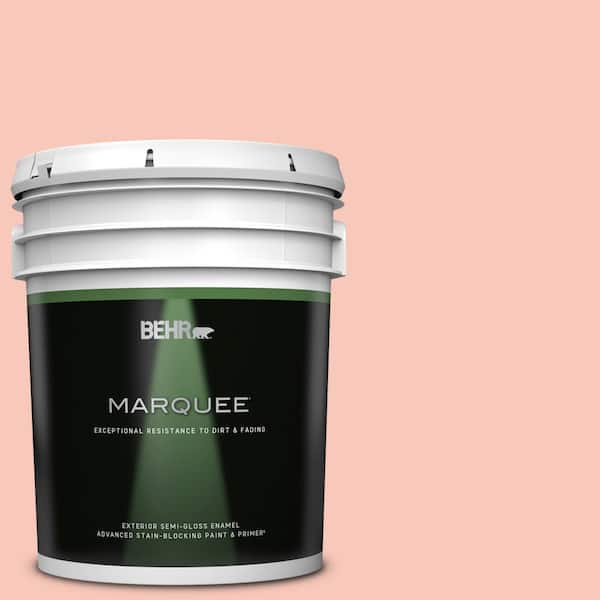 BEHR MARQUEE 5 gal. #P180-2 Sherbet Fruit Semi-Gloss Enamel Exterior Paint & Primer