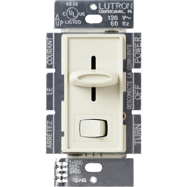 Lutron Skylark Dimmer Switch, with Preset, 1000-Watt Incandescent/Single Pole, Light Almond (S-10P-LA)