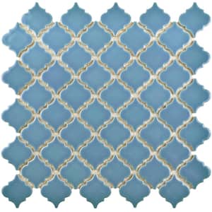 Hudson Tangier Light Blue 12 in. x 12 in. Porcelain Mosaic Tile (10.96 sq. ft. / Case)