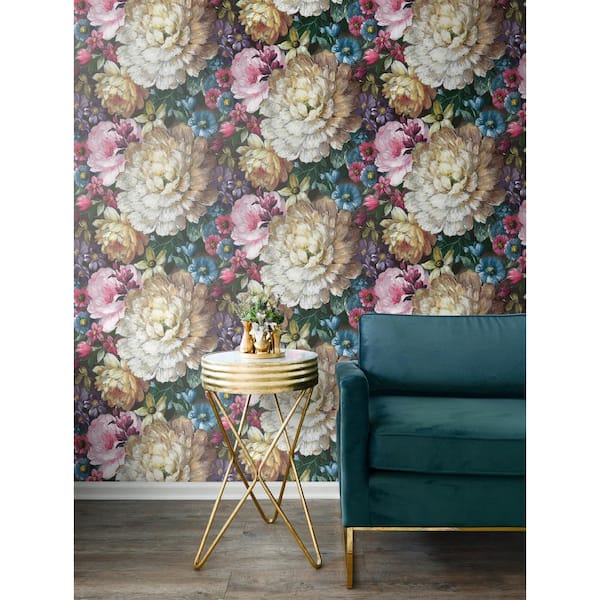 Blooming Floral Vinyl Peel & Stick Wallpaper Roll (Covers 30.75 Sq. Ft.)