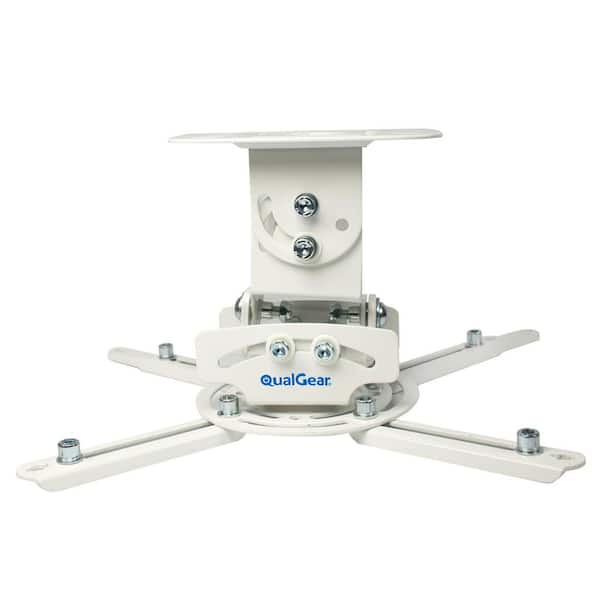 QualGear Universal Low-Profile Ceiling Mount Projector, White