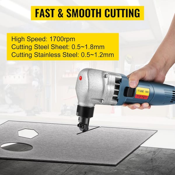 Sheet Metal Nibbler 380 W Electric Metal Nibbler 1800 RPM High Speed Rotor 0.07 in. Metal Nibbler Cutter Replaced Blades