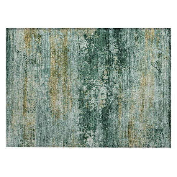 Addison Rugs Chantille Machine Washable Indoor/Outdoor Abstract ACN2146 Green 1 ft. 8 in. x 2 ft. 6 in. Accent Rug
