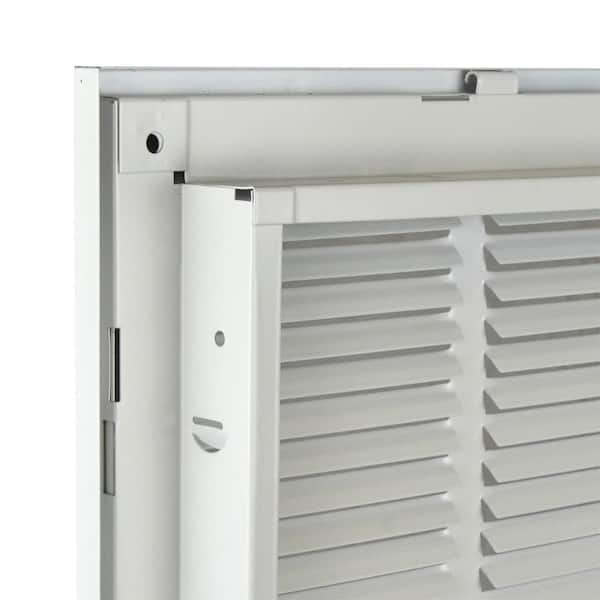 Truaire 24 in. x 12 in. White Stamped Hinged Return Air Filter Grille