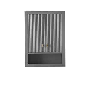 24 in. W x 8 in. D x 33 in. H Bathroom Storage Wall Cabinet in Linear Gray/GB