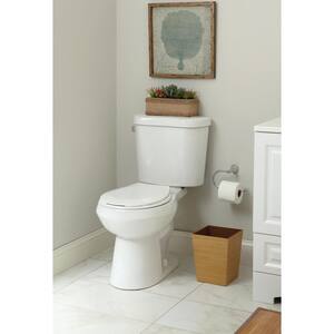 2-piece 1.28 GPF High Efficiency Single Flush Round Toilet in White, Seat Included (6-Pack)