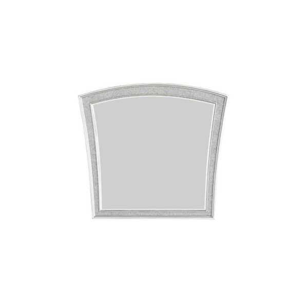 HomeRoots 40 in. W x 44 in. H Wood Gray Dresser Mirror