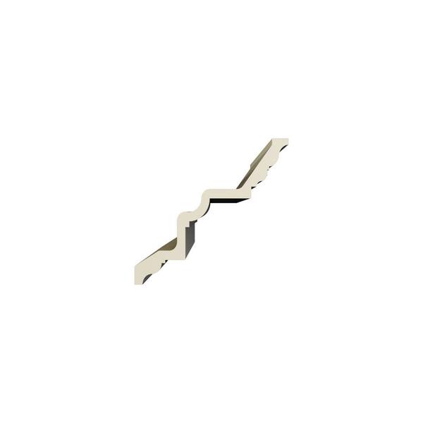 Ekena Millwork Domingo 9.625 in. D x 14.625 in. W x 96 in. L Polyurethane Crown Moulding