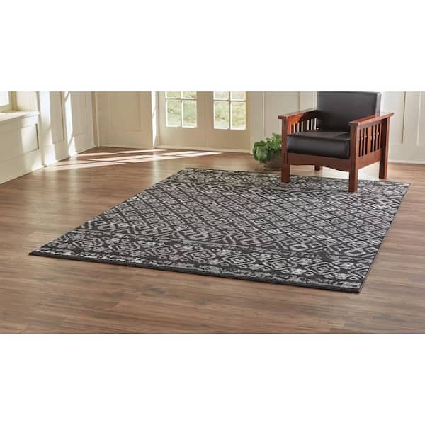 Tribal Essence Black 8 ft. x 10 ft. Area Rug