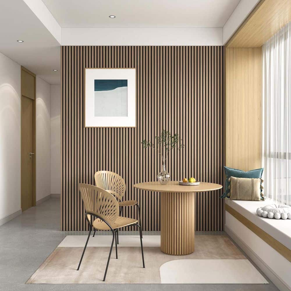 2-Pack 94.5 in. x 12.6 in. Wood Acoustic Wall Panels, Soundproof