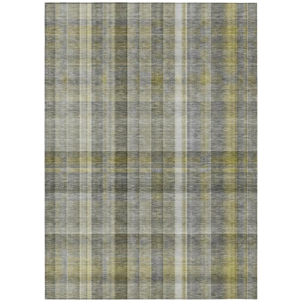 Chantille ACN534 Gray 5 ft. x 7 ft. 6 in. Machine Washable Indoor/Outdoor Geometric Area Rug