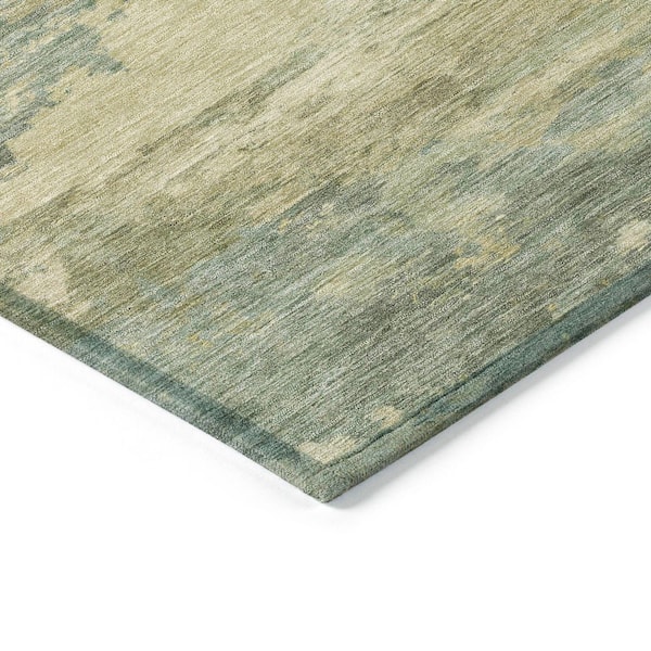 Chantille Machine Washable Indoor/Outdoor Abstract ACN2075 Seafoam 5 ft. x 7 ft. 6 in. Area Rug