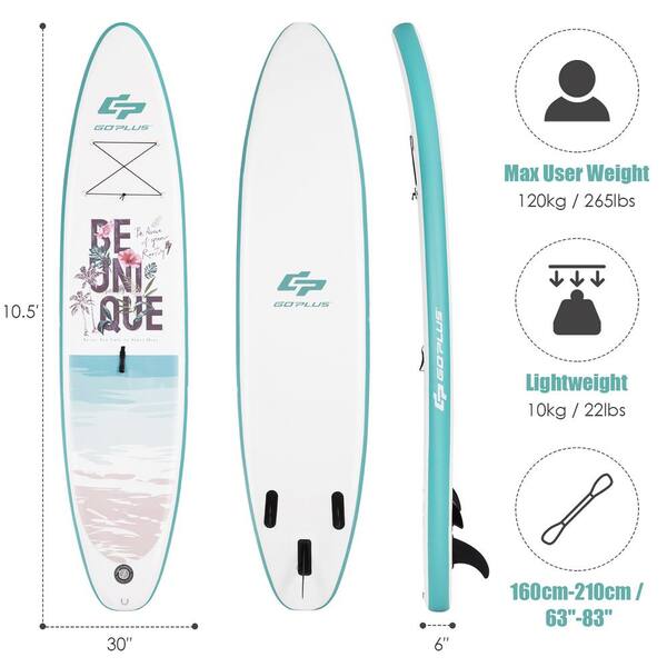 10 ft. x 6 in. Inflatable Paddle Board Including Sup Paddle