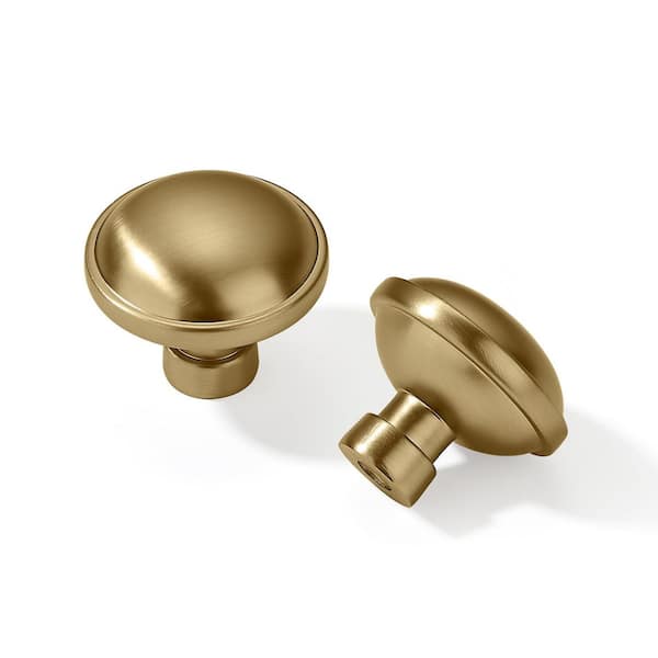 10 Pack 1.25 in. Round Cabinet Knobs and Drawer Pulls, Champagne Bronze Finish Zinc Alloy Handles for Furniture