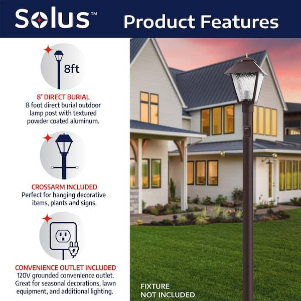 Bronze outdoor lamp on sale post with outlet