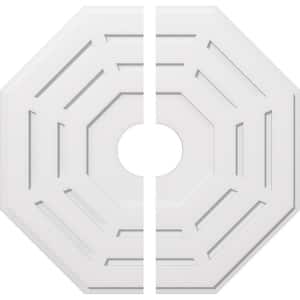 1 in. P X 15 in. C X 38 in. OD X 7 in. ID Westin Architectural Grade PVC Contemporary Ceiling Medallion, Two Piece