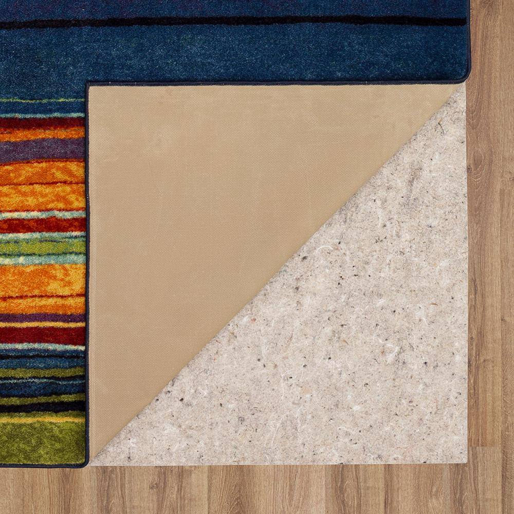 Multi-Color Synthetic Stripe Runner Rug, 2' x 5'
