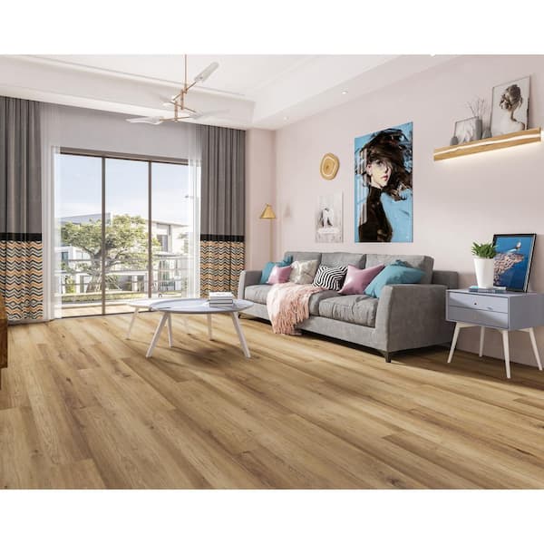 Paragon Kira Walnut 20 MIL x 9 in. W x 60 in. L SPC Waterproof Click Lock Vinyl Plank Flooring (18.71 sq. ft./case)