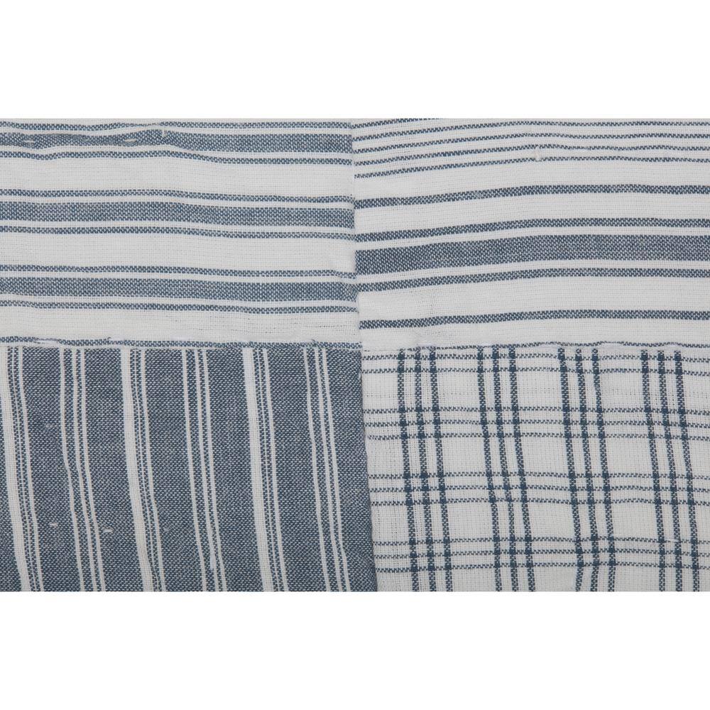 Sawyer Mill Blue and White Cotton King Reversible Quilt Set