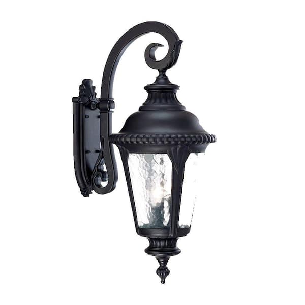 Acclaim Lighting Surrey Collection 3-Light Matte Black Outdoor Wall Lantern Sconce