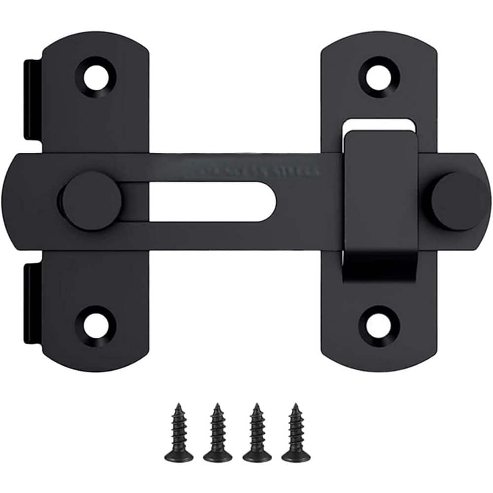180° Black Barn Door Lock Heavy-Duty Gate Latch Buckle Door Flip Latch Lock price history on PriceWatchPro
