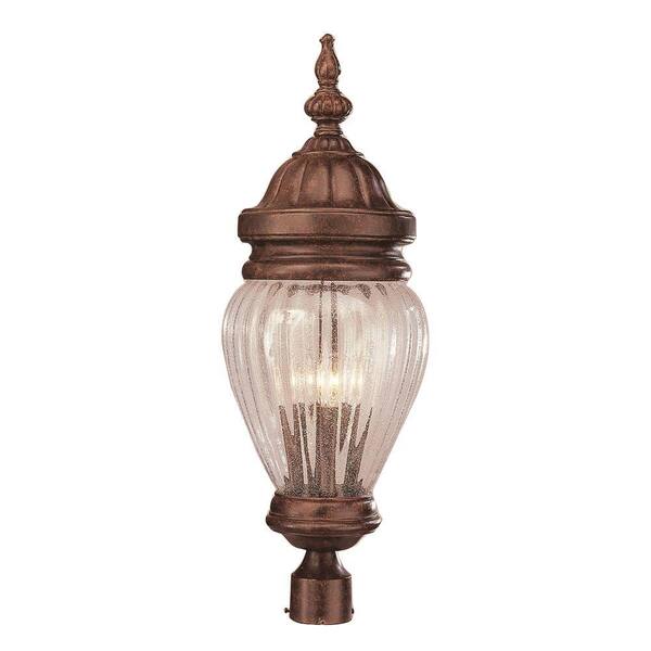 Bel Air Lighting 4-Light Antique Rust Outdoor Post Mount Light