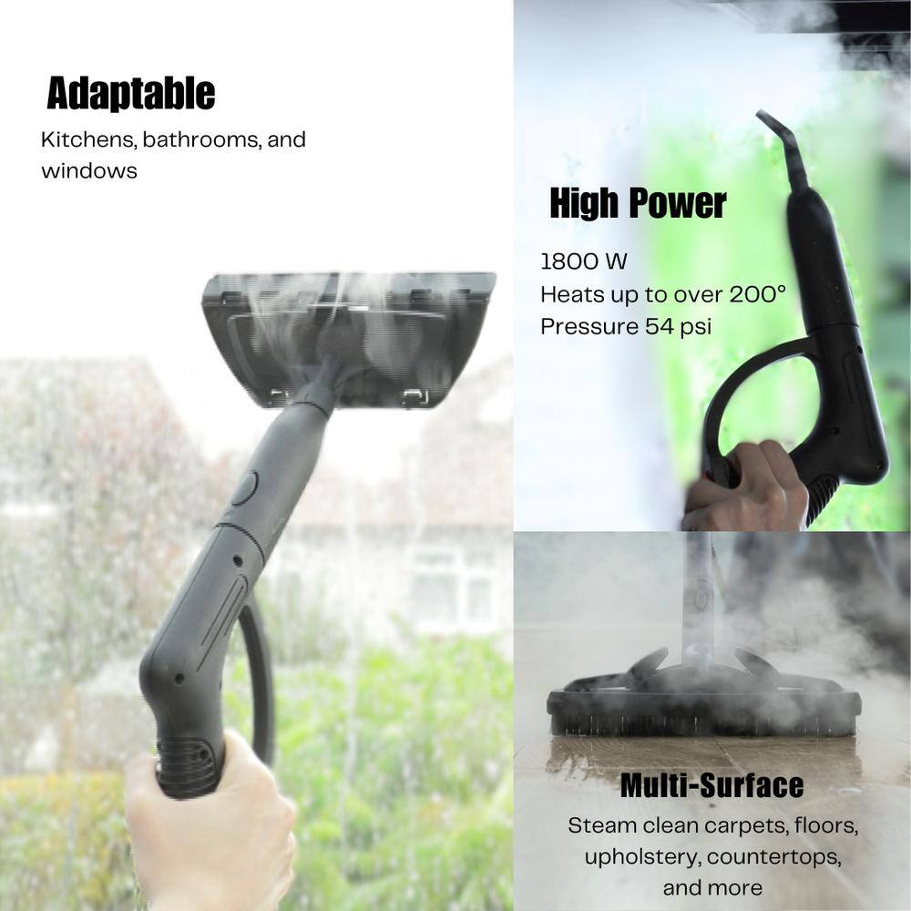 1800W White Multi-Purpose Steam Cleaner with Attachments