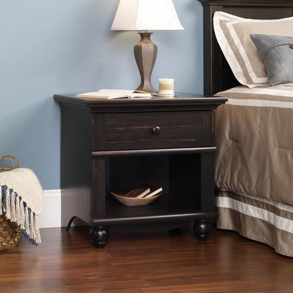 SAUDER Harbor View 1-Drawer Antiqued Paint Nightstand