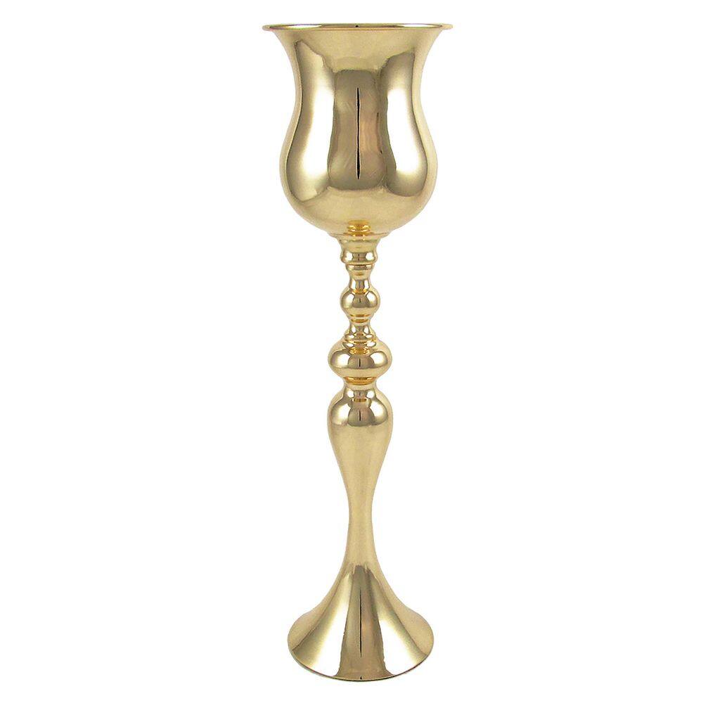 Gold Metal Mermaid Trumpet Table Flower Vase Decorative Centerpiece 20. ...