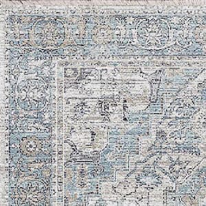 Jazz 5 ft. 3 in. X 7 ft. 7 in. Beige/Taupe/Blue Oriental Indoor Area Rug