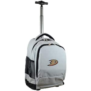 NHL Anaheim Mighty Ducks 19 in. Gray Wheeled Premium Backpack