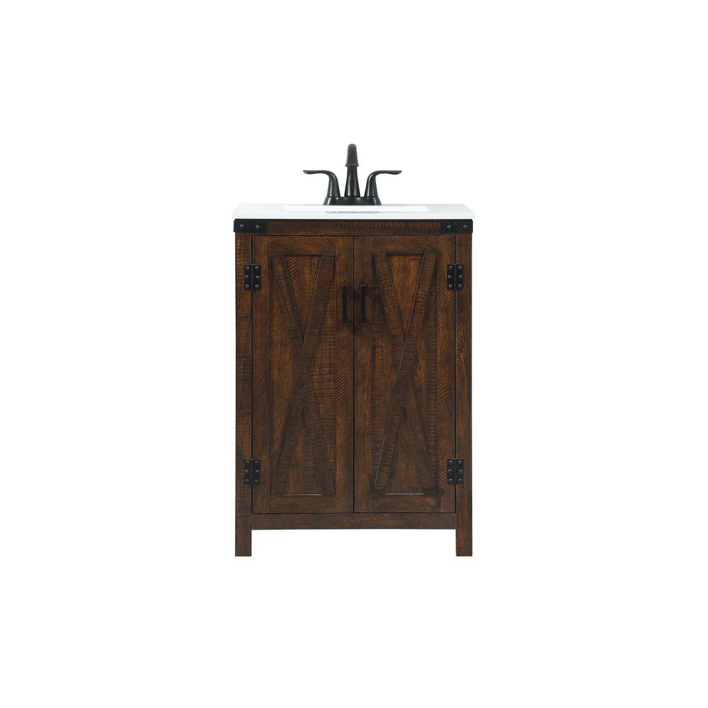 Simply Living 24 in. W x 19 in. D x 34 in. H Bath Vanity in Expresso with I
