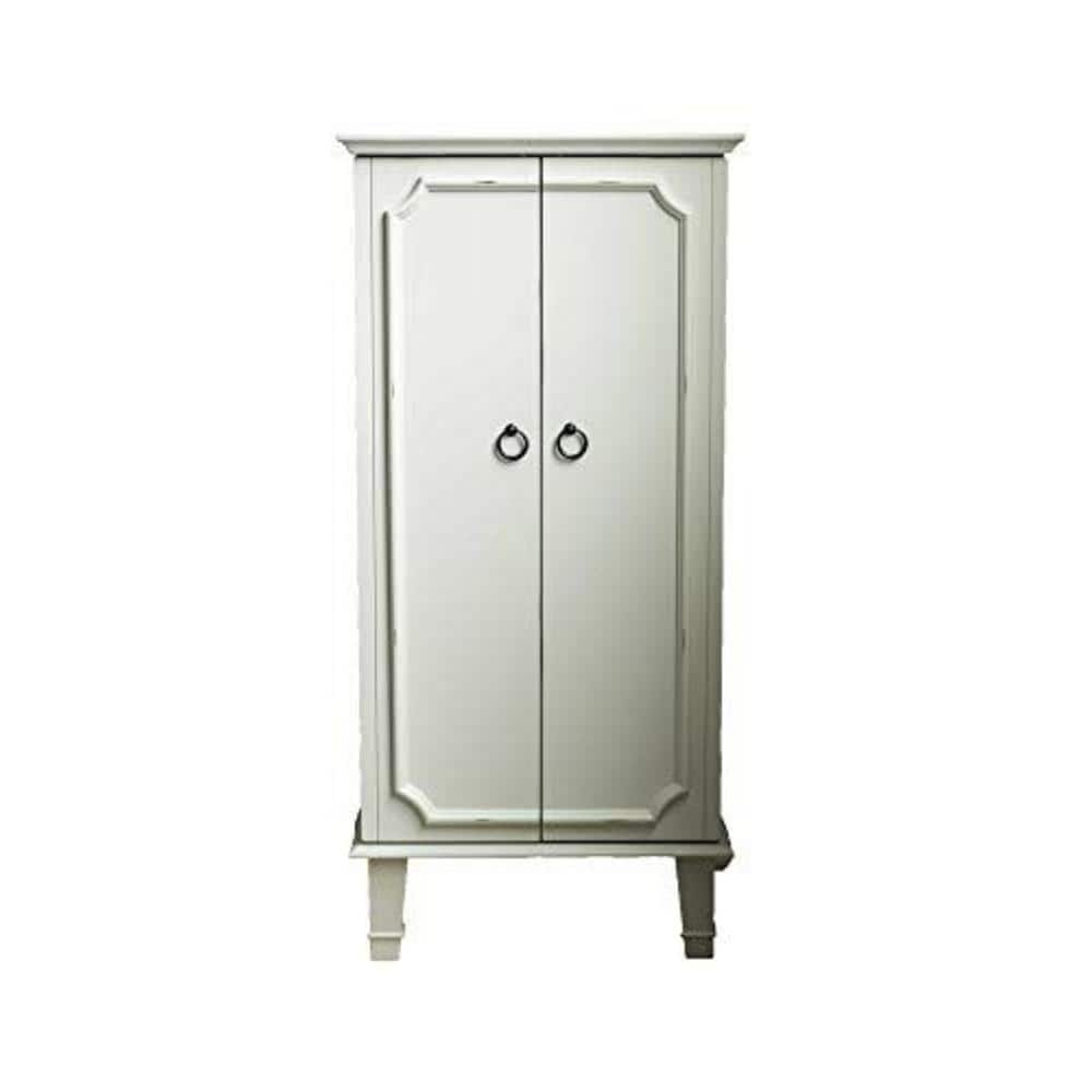 HIVES HONEY Charlize White Jewelry Armoire 40 in. H x 19 in. W x 13.75 in. D -  6006-945