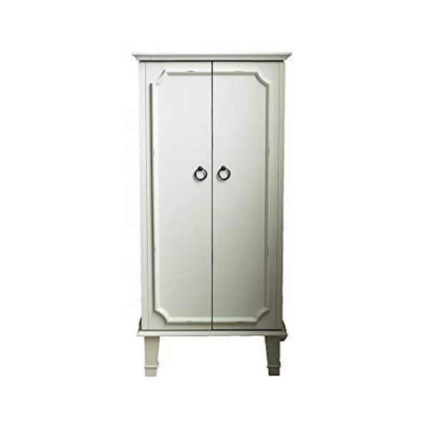HIVES HONEY Charlize White Jewelry Armoire 40 in. H x 19 in. W x 13.75 in. D