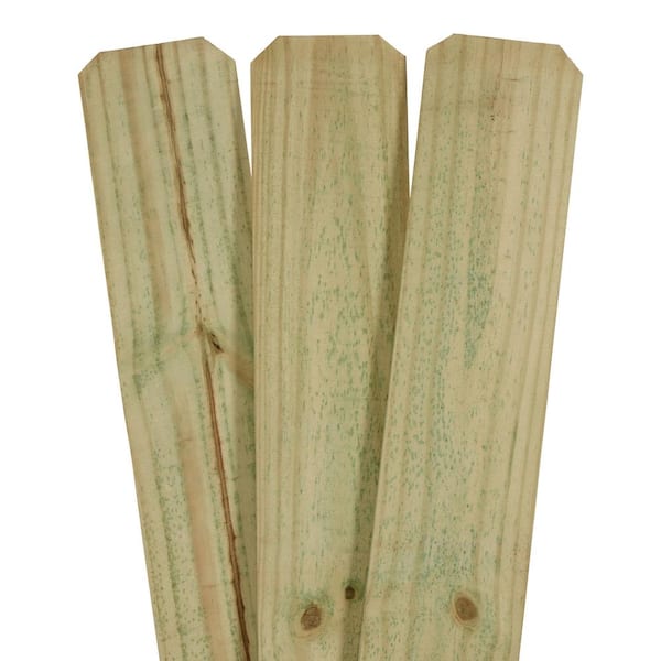 5/8 in. x 5-1/2 in. x 6 ft. Pressure-Treated Pine Dog-Ear Fence
