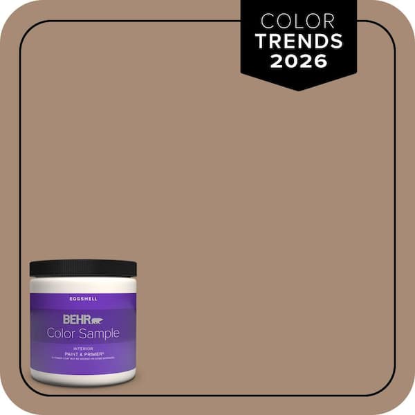BEHR PREMIUM PLUS 8 oz. #N240-5 Rodeo Tan Eggshell Enamel Interior Paint & Primer Color Sample