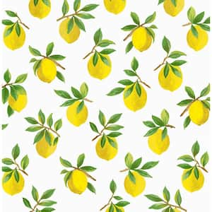 NextWall 30.75 sq. ft. Black Lemoncello Vinyl Peel and Stick Wallpaper ...