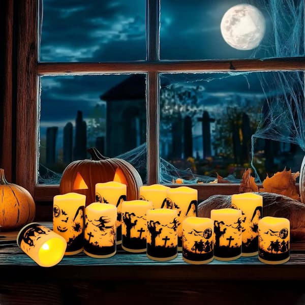 Orange Flameless LED Candles with Timer (Set of 7) TG0116 - The
