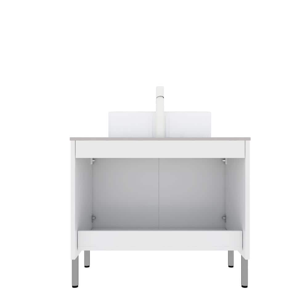 Hot Sale 30 in. W Bath FreestandingVanity with Sink in White with SinkHole 