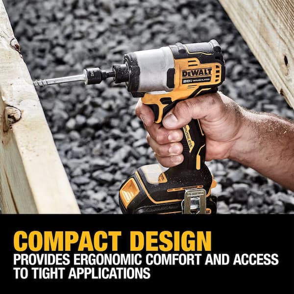 DEWALT - 20V MAX Lithium-Ion 2-Tool Cordless Brushless Combo Kit with (2) Powerstack 1. 7Ah Batteries and Charger