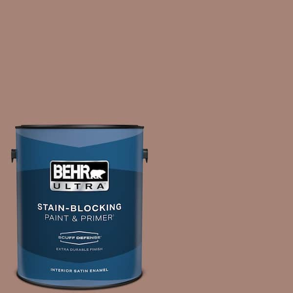 BEHR ULTRA 1 gal. Home Decorators Collection #HDC-NT-07 Hickory Branch Extra Durable Satin Enamel Interior Paint & Primer