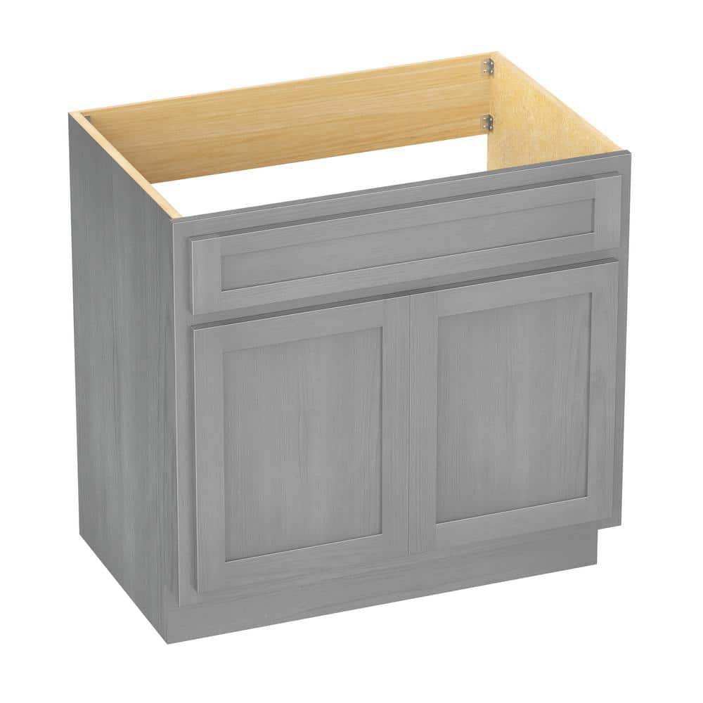 Silver 39 Inch Shaker Style Bathroom Vanity Cabinet