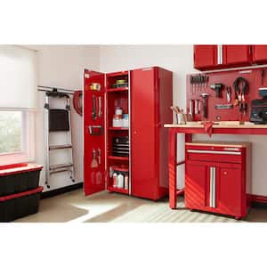 Ready-to-Assemble 24-Gauge Steel Freestanding Garage Cabinet in Red (36 in. W x 72 in. H x 18 in. D)
