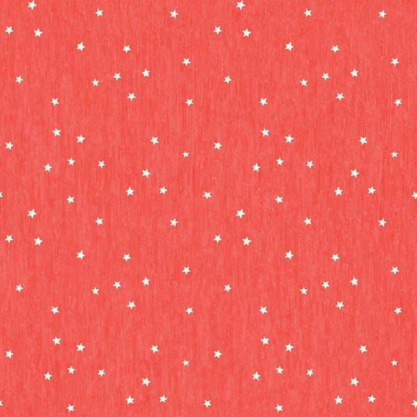 Disney 56 sq. ft. Red Star Toss Wallpaper-DISCONTINUED