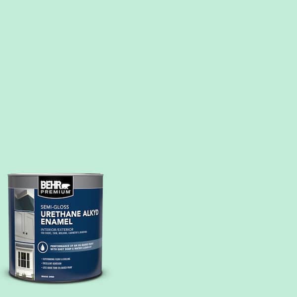 1 qt. #470A-2 Seafoam Pearl Semi-Gloss Enamel Urethane Alkyd Interior/Exterior Paint